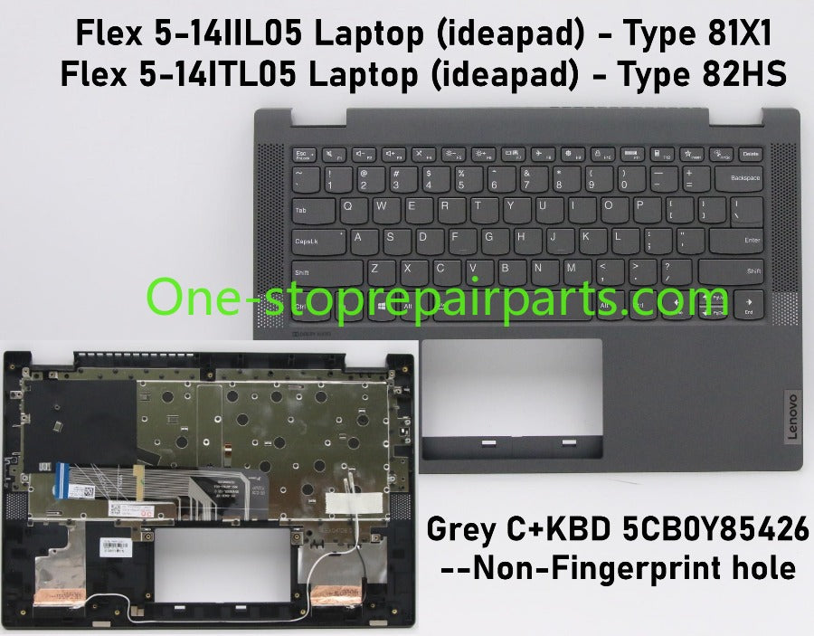 Cover case for For Lenovo ideapad Flex 5-14IIL05 5CB0Y85294 5CB0Y85291 5CB0Y85290 5CB0Y85295 Lcd back housing bezel frame upper tpcase palmrest bottom lower cover hinge Lenovo Laptop repair parts