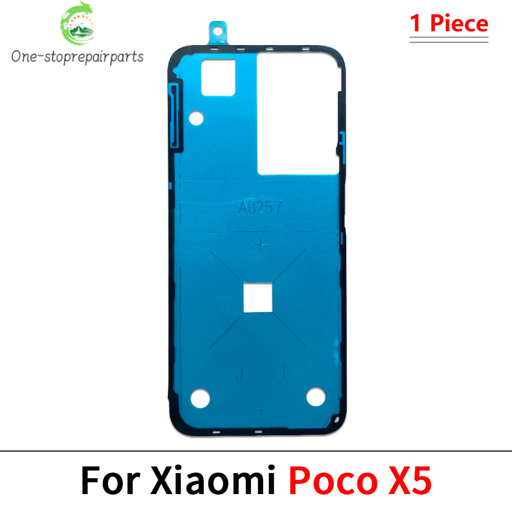 10Pcs/Lot, Back Battery Cover Door sticker Adhesive glue tape For XIaomi Poco F3 F4 F5 M4 X3 X4 X5 X6 Pro GT 4G 5G  Xiaomi  Xiao mi phone repair parts