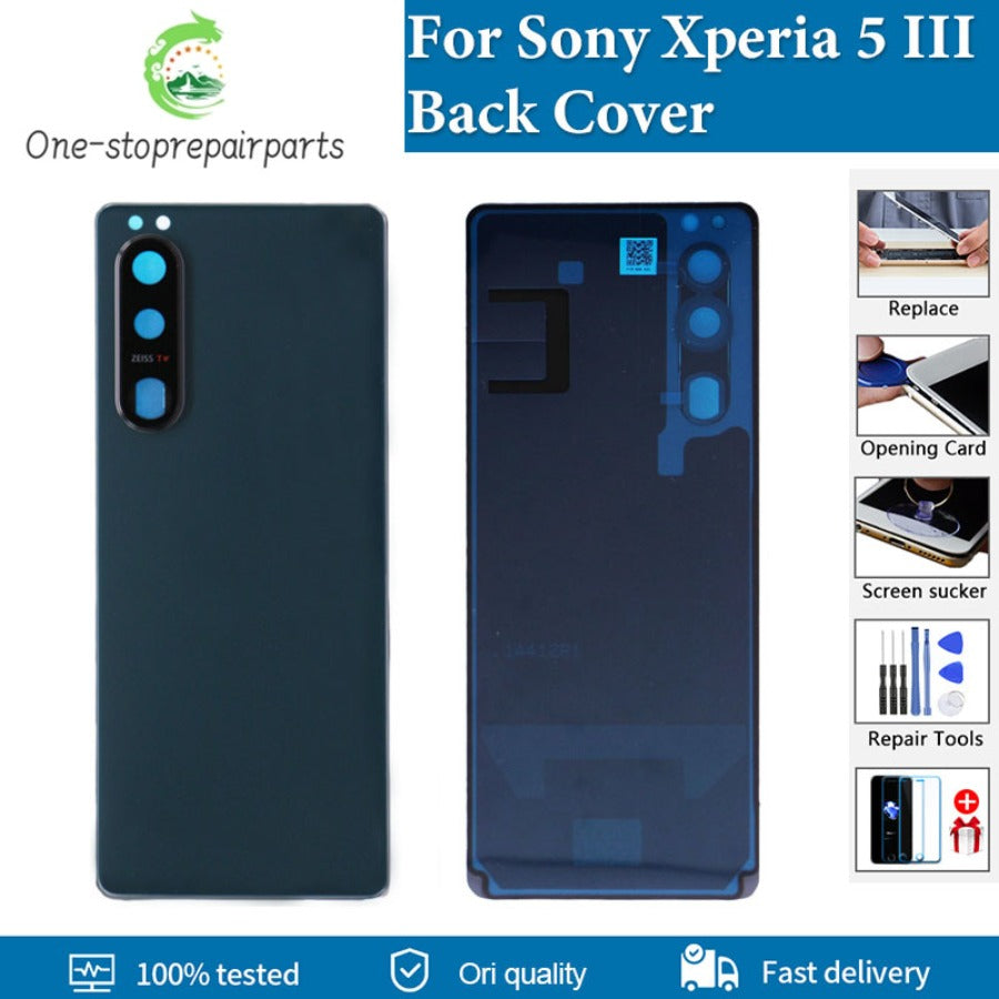 AAA+ quality Battery Cover For Sony Xperia 5 III XQ-BQ52-BQ72 SO-53B Back Cover Rear Door Housing Case with Camera Frame Lens Parts Replacement Sony phone repair parts