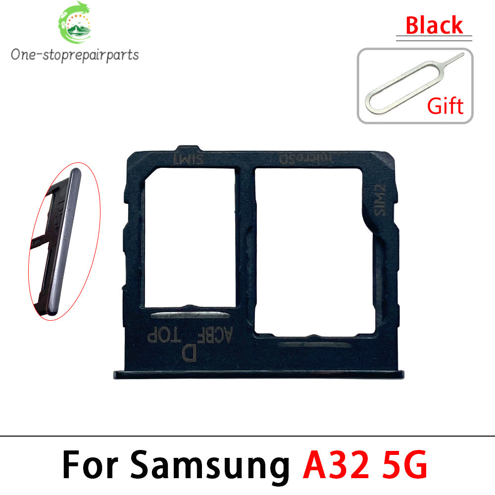 SIM Card Tray Slot Holder Adapter Accessories For Samsung A22 A32 4G 5G Replacement Spare Parts Samsung phone repair parts