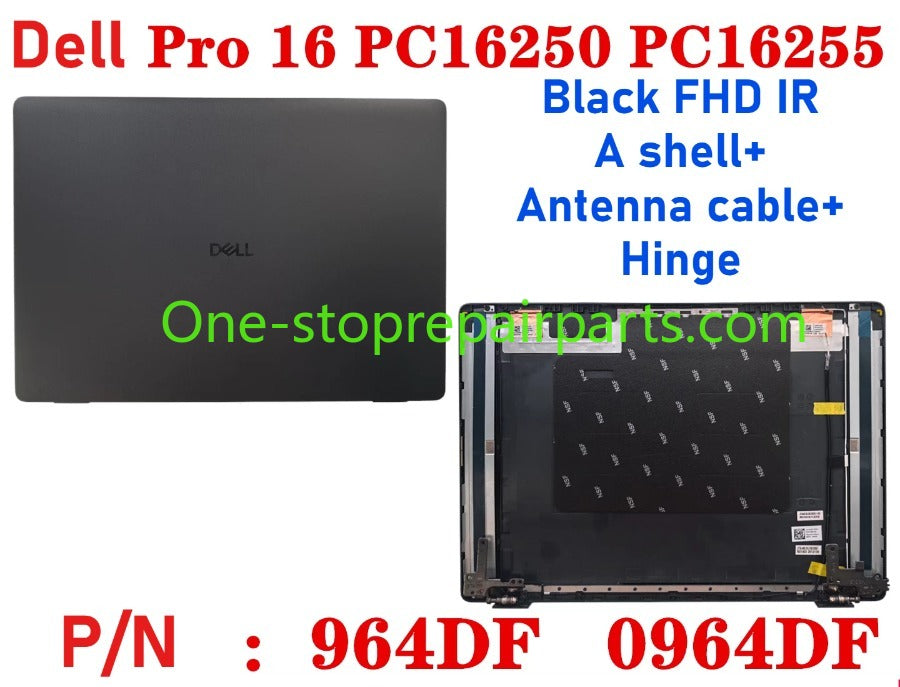 Cover case for Dell Pro 16 PC16250 PC16255 0D45TN 04TV1R 0FJ6FY 02XHM1 099TK0 02882N 0HNP7J 02XHM1 0GJX2F 0C8CKC 0964DF 0DR9PF 0HHMCK 0F9V30 0388WT 0H3K5C 0HR42X 01378G Lcd back housing bezel palmrest bottom lower cover hinge Dell laptop repair parts