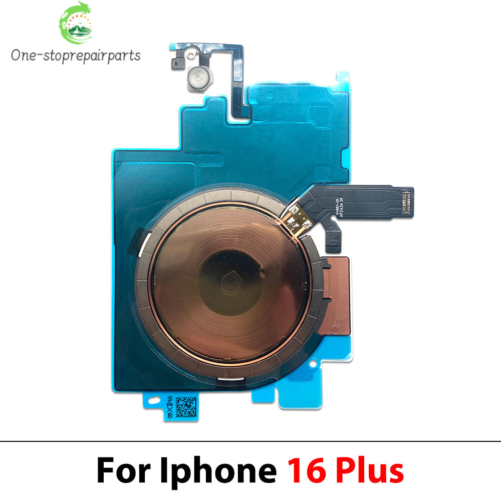 Wireless Charging Coil Flex Cable For iPhone 14 15 16 17 Pro Max Plus Air Charger Panel Sticker WPC Pad Chip Volume Tape Parts iPhone phone repair parts