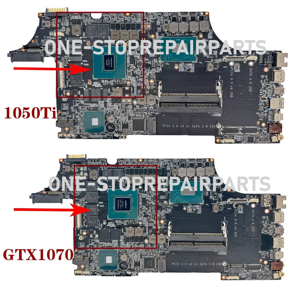 MS-16P51 Laptop Motherboard For MSI MS-16P5 GE63  Notebook Mainboard i5-8300H i7-8750H E1-2167M GTX1050Ti 1060 1070 P3200 MSI laptop repair parts