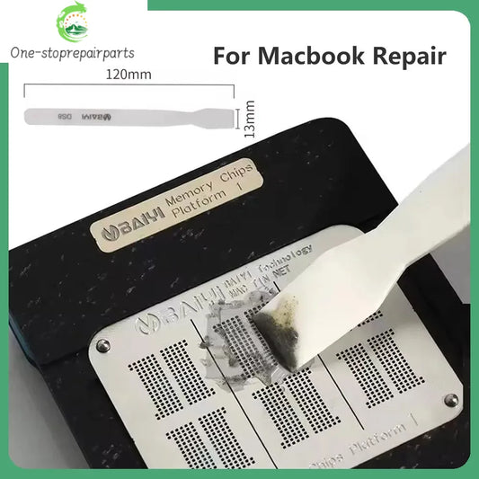 BAIYI DS8 Soldering Paste Scrape Blade BGA Reballing Stencil Scraper ESD Strong Anti-slip R-angle Scraper for Macbook Repair Professional Repair Tools