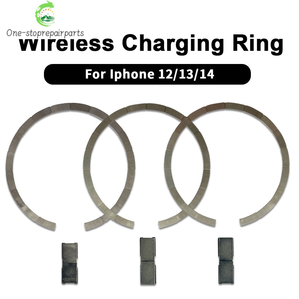 2Pcs, New Magnetic Metal Ring For iPhone 12 13 14 Pro Max Mini Plus Back Housing Glass Wireless Charging Magnet Repair iPhone phone repair parts