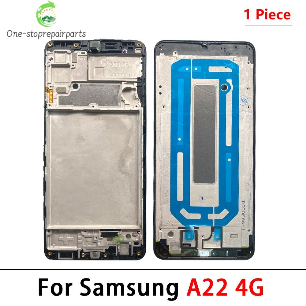 New Front Housing LCD Display Frame For Samsung A02 A02s A12 A22 A32 A52 A52s A72 4G 5G Housing Middle Frame Bezel Plate Cover Samsung phone repair parts