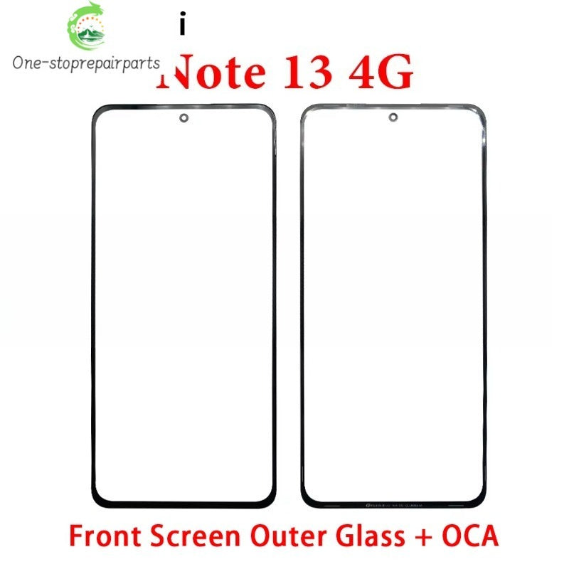 New Screen Front Outer Glass + OCA For Xiaomi Redmi Note 10 10s 11 11s 12 12s 13 Pro Plus 4G 5G Screen Touch Panel Glass Xiaomi  Xiao mi phone repair parts