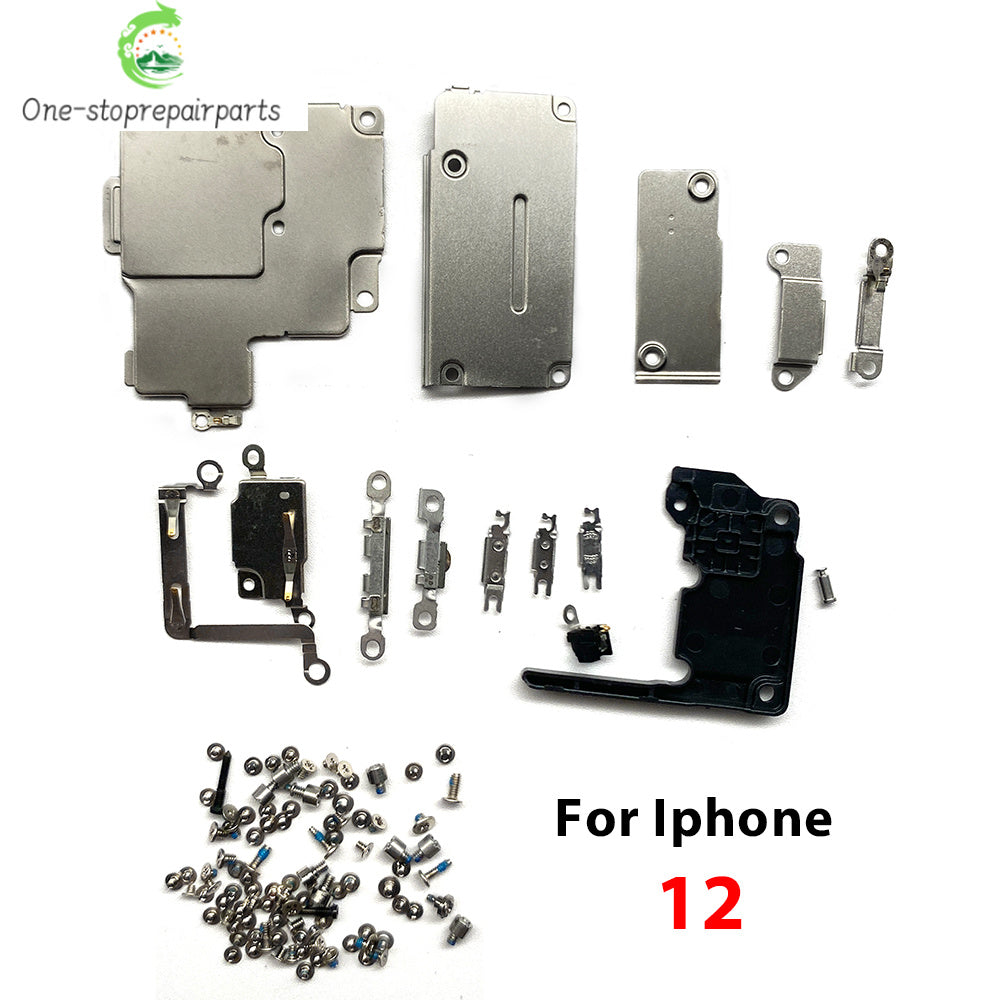 Full Inside Small Metal Holder Bracket Shield Plate Set Kit Full Screws Waterproof For iPhone 11 12 13 14 15 Pro Max 14 Plus iPhone phone repair parts