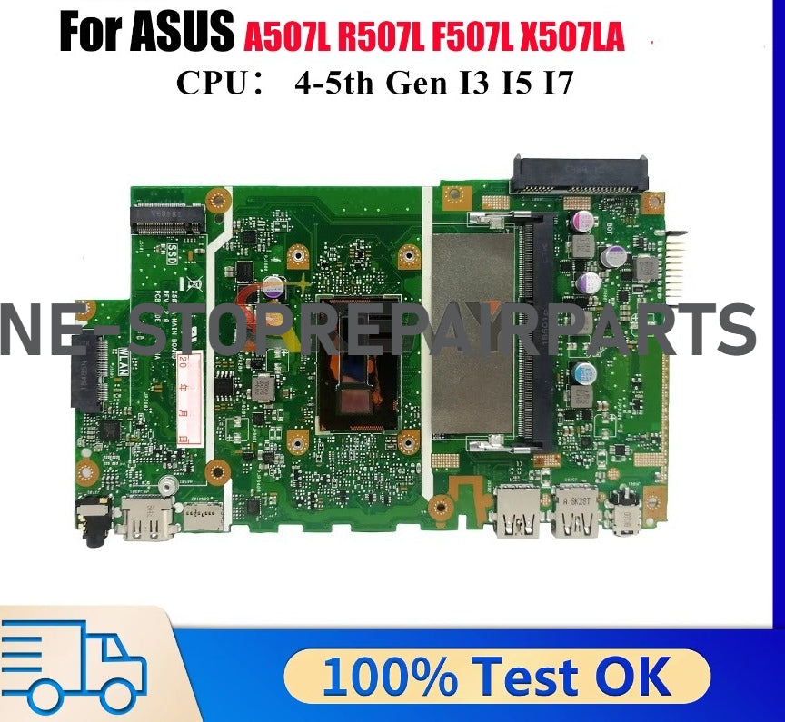 X507LA Laptop Motherboard For ASUS VivoBook R507L X507LA A507L X507L F507L Notebook Mainboard W/ I3 I5 I7 CPU Tests OK Fast Ship ASUS laptop repair parts