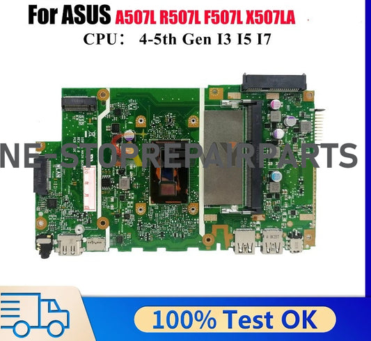 X507LA Laptop Motherboard For ASUS VivoBook R507L X507LA A507L X507L F507L Notebook Mainboard W/ I3 I5 I7 CPU Tests OK Fast Ship ASUS laptop repair parts