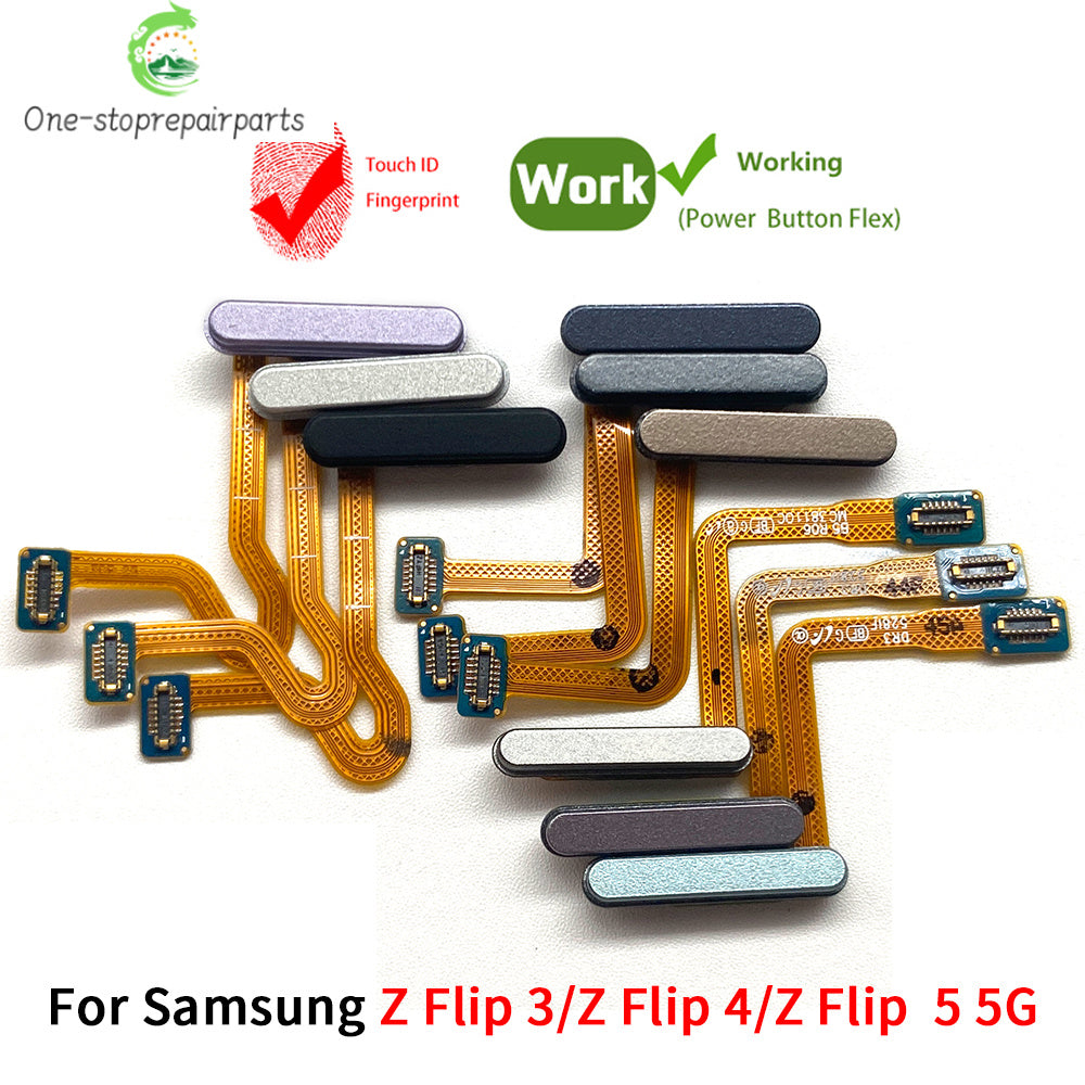 Fingerprint Home Button Fingerprint Menu Return Key Recognition Sensor Flex Cable For Samsung Z Flip 3 4 5 5G Samsung phone repair parts