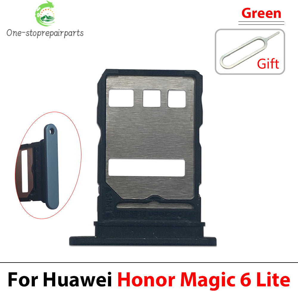 10Pcs, Micro Nano SIM Card Holder Tray Slot Holder Adapter Socket For Huawei Honor Magic 4 5 6 Pro Lite 4G 5G Huawei phone repair parts