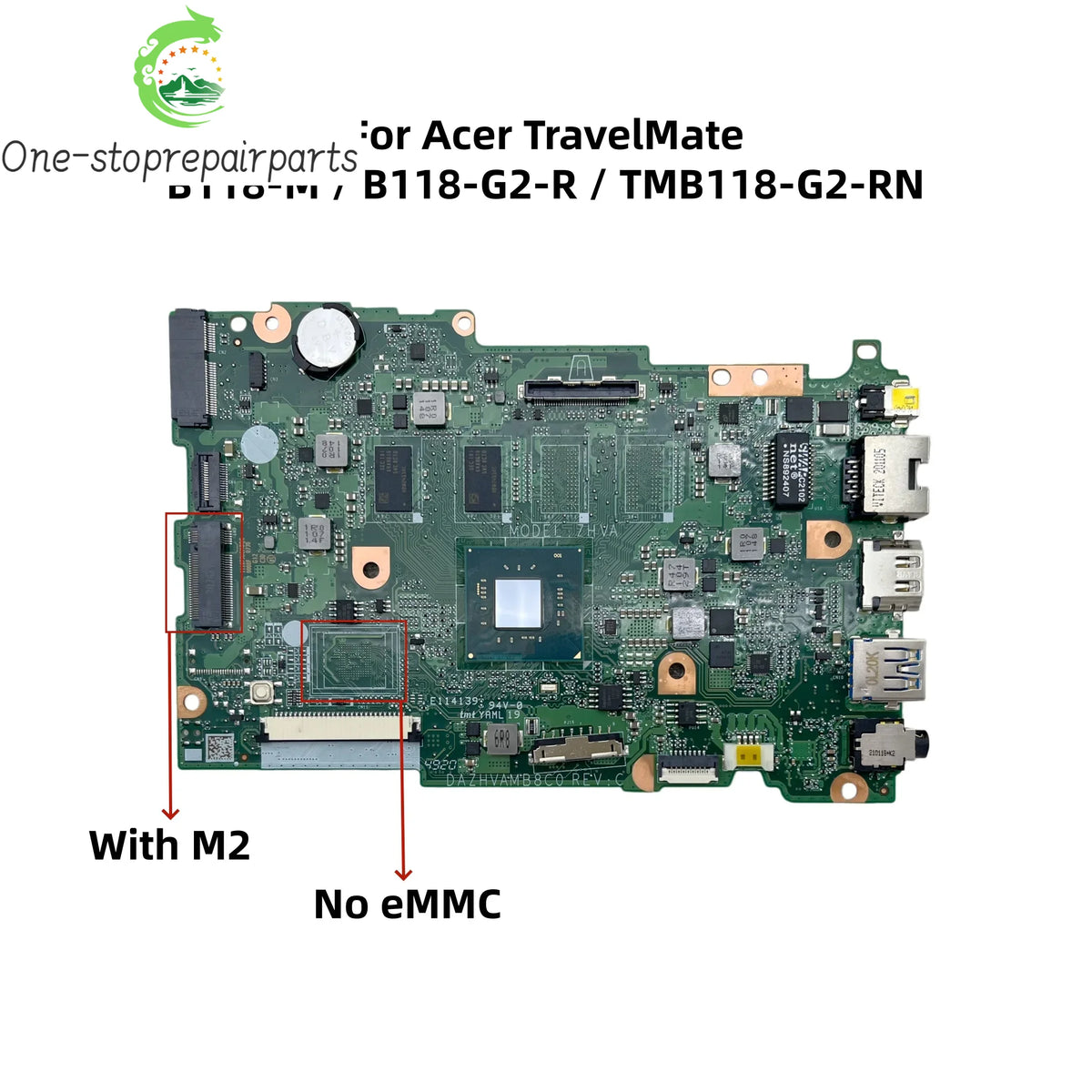 DAZHVAMB8C0 For Acer TravelMate B118-M B118-G2-R TMB118-G2-RN Laptop Motherboard With N4100 N5000 N5030 CPU 4G/8G-RAM NBVHR11016 Acer laptop repair parts