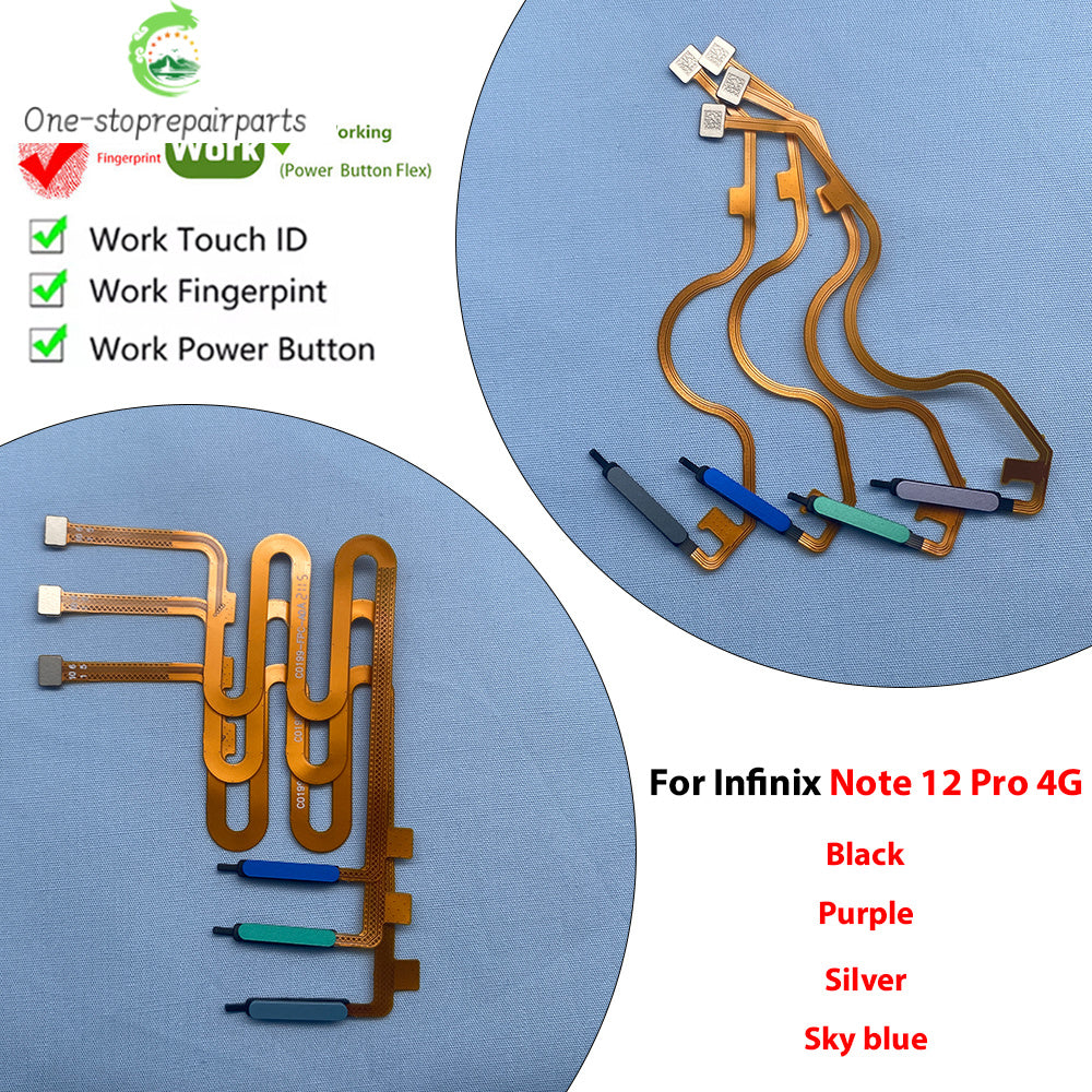 Fingerprint Home Button Fingerprint Menu Return Key Recognition Sensor Flex Cable For infinix Note 10 12 Pro 4G 5G  infinix phone repair parts