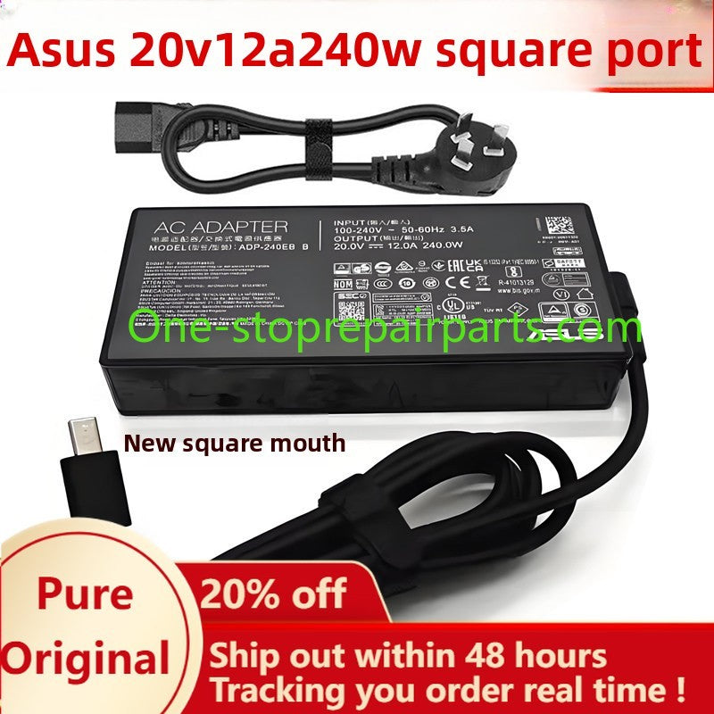 AC Power Adapter Charger for ASUS 100W 180W 200W 240W 280W Rectangle Conn ADP-240EB B A20-200P1A ADP-180TB K type CROG 14 16 Air ASUS ProArt PX13