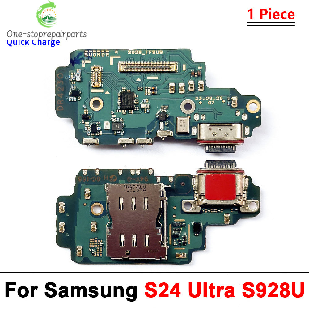 New USB Charger Dock Connector Charging Port Microphone Flex Cable For Samsung S21 S22 S23 S24 S25 Plus Ultra S21 Fe 5G S921U Samsung phone repair parts