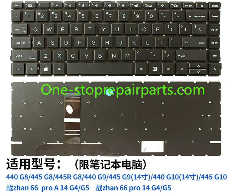 For HP 440 G8 ZHAN 66 PRO 14 G4 445R G8 HSN-Q27C HSN-Q31C  M23769-001 keyboard HP laptop repair parts