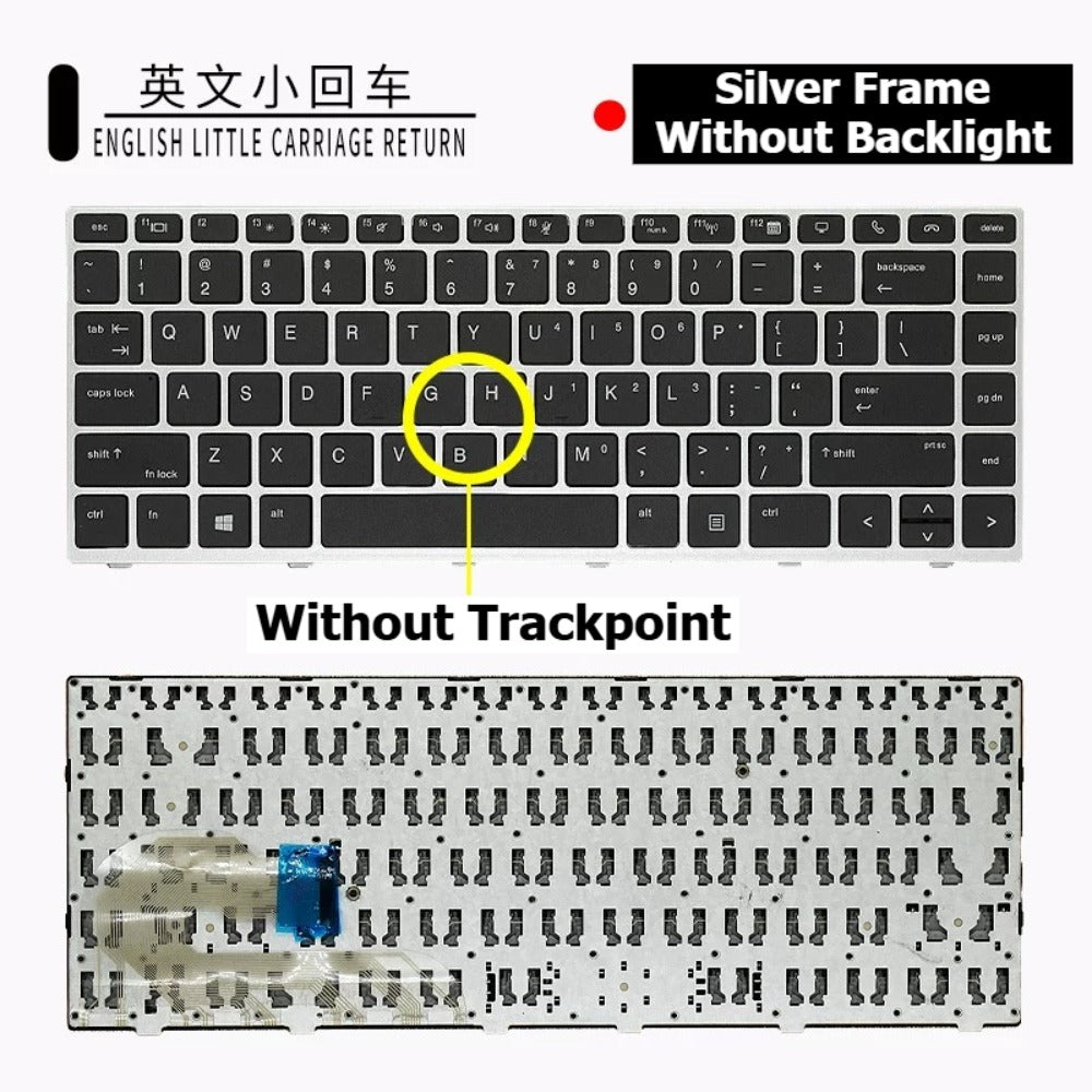Keyboard for HP Elitebook 730 735 830 835 845 840 X360 730/830 745 846 G3 G4 G5 G6 silver black frame backlight trackpoint