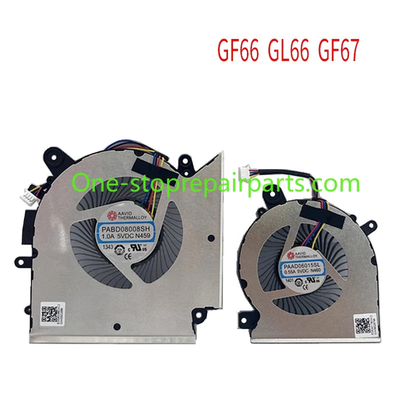 Laptop CPU Cooling Fans for MSI GF63/65/66/76 GL66 WF65 MS-16R1/R2/R5 16W1 N413 N433 N477 N460 PABD08008SH N413 E322500300A New MSI laptop repair parts