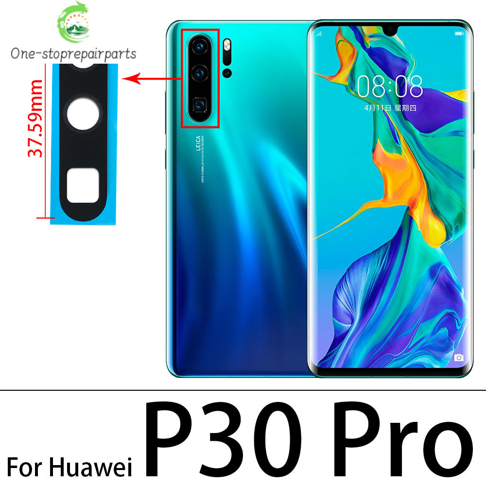 10Pcs/lot,  Back Rear Camera Glass Lens Cover With Adhesive For Huawei P20 P30 P40 P50 Pro Lite E 5G Huawei phone repair parts