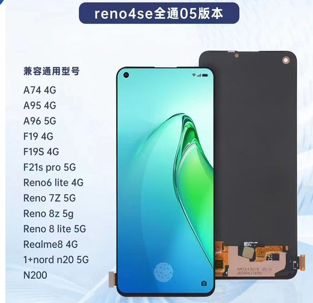 LCD touch screen assembly  for OPPO A74 4G A95 A96 5G F19 Reno 7Z F19S Mobile phone screen assembly OLED digitizer glass panel display