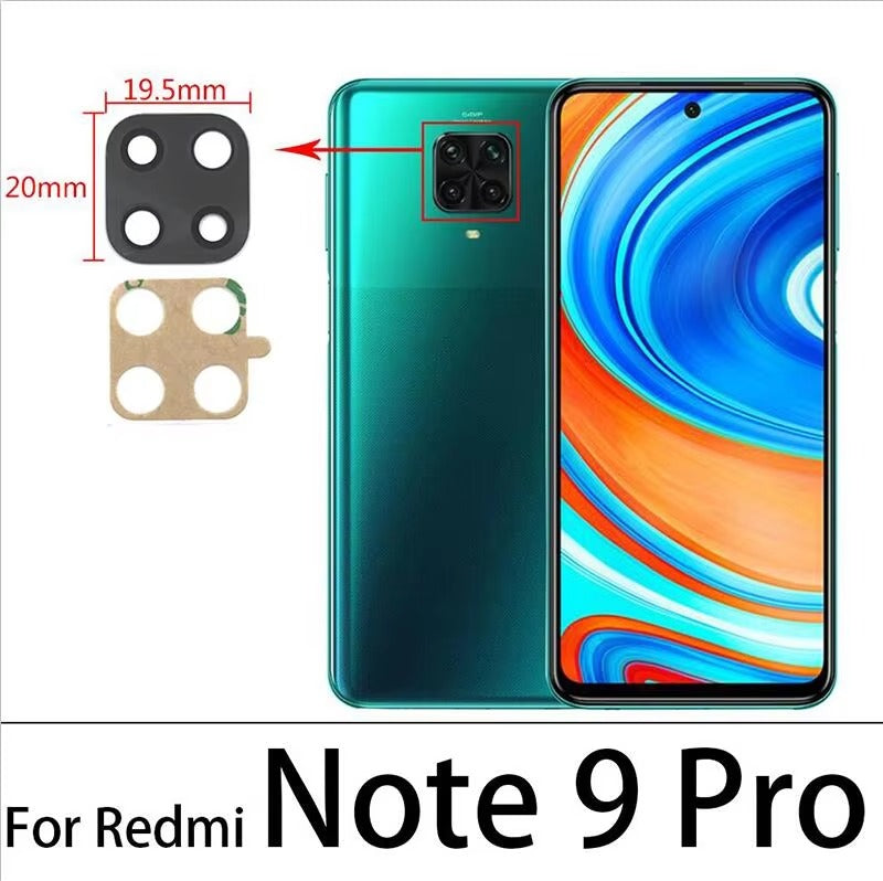 100Pcs Rear Back Camera Glass Lens For Xiaomi Redmi Note 7 8 8T 9 9s 10 10s 11 Pro 5G Camera Glass With Glue Adhesive  Xiaomi  Xiao mi phone repair parts
