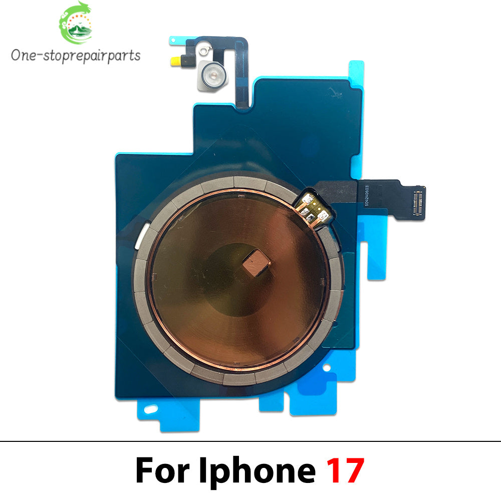 Wireless Charging Coil Flex Cable For iPhone 14 15 16 17 Pro Max Plus Air Charger Panel Sticker WPC Pad Chip Volume Tape Parts iPhone phone repair parts