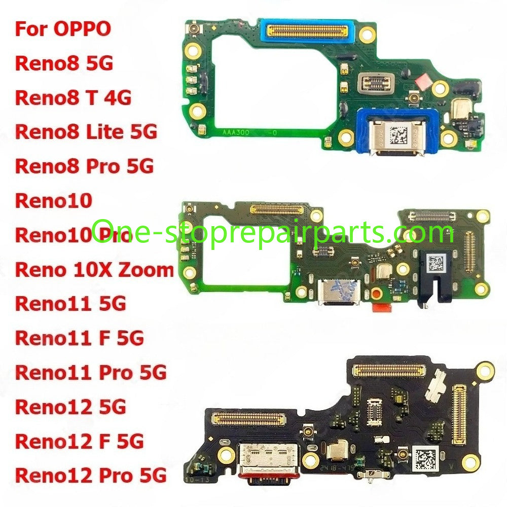 Charge Board For OPPO Reno12 Reno11 Reno10 Reno8 T Reno 12 11 F 10 Pro 10X Zoom 8T 8 Lite 5G Charging Port Plate Usb Connector Oppo phone repair parts