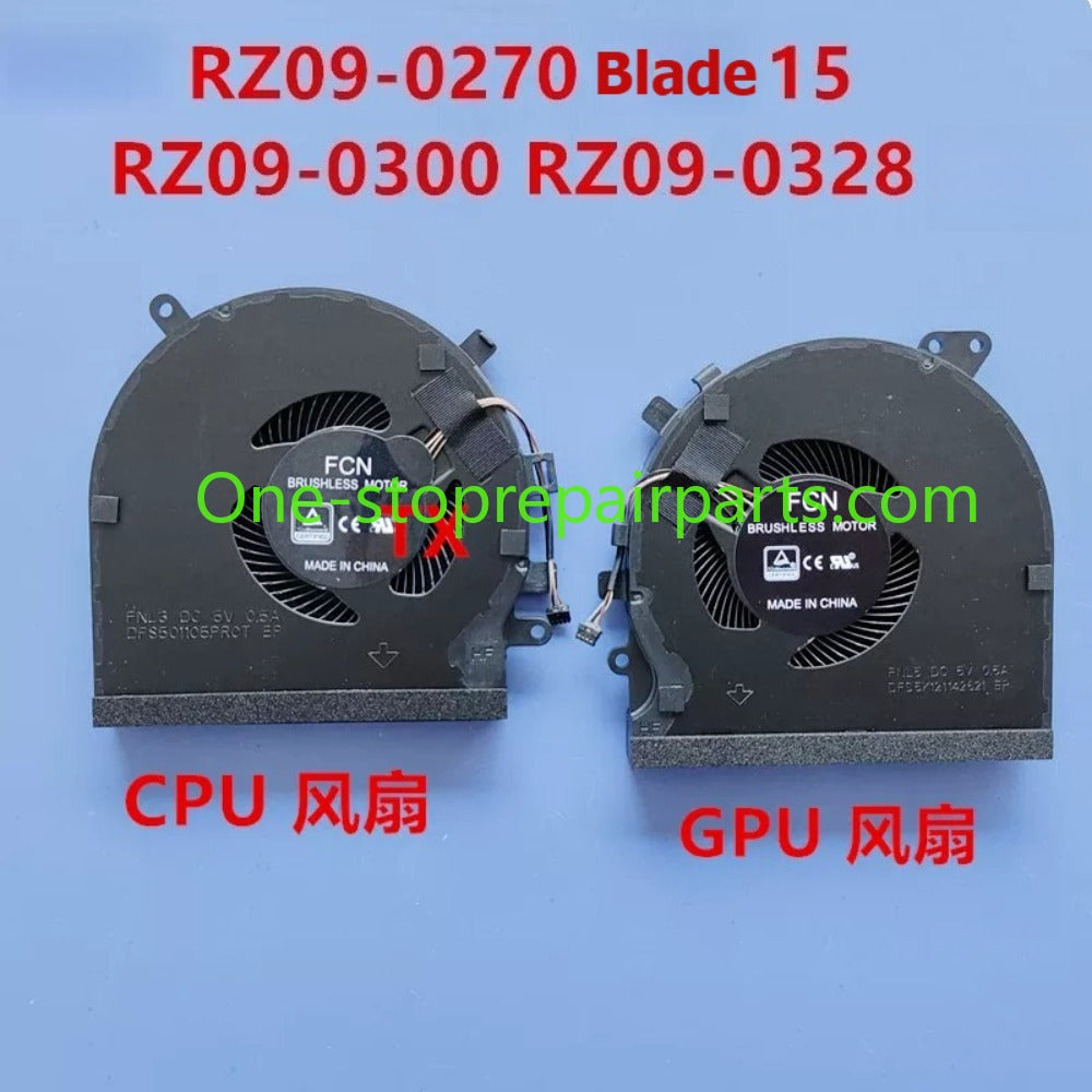 CPU GPU cooling fan for RAZER RZ09-0270 Blade 15 RZ09-0300 RZ09-0328 DFS501105PR0T FNL3 5V 0.5A DFS5K121142621 FNL5 cooler fans