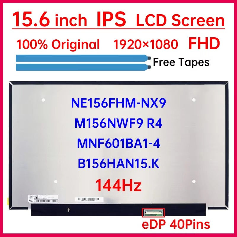 15.6 Inch 144Hz Laptop LCD Screen NE156FHM-NX9 B156HAN15.K M156NWF9 R4 MNF601BA1-4 Display Matrix Panel Replacement 1920x1080 Laptop screen replacement