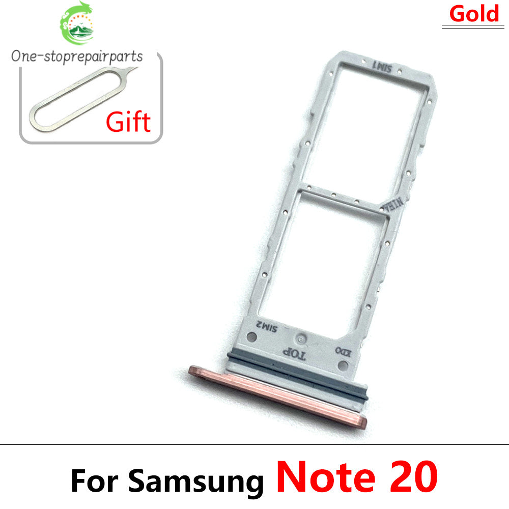 New Sim Card Tray Reader Socket Slot Holder For Samsung Note 10 Plus Lite / Note 20 Ultra Dual SIM Replacement Part Samsung phone repair parts