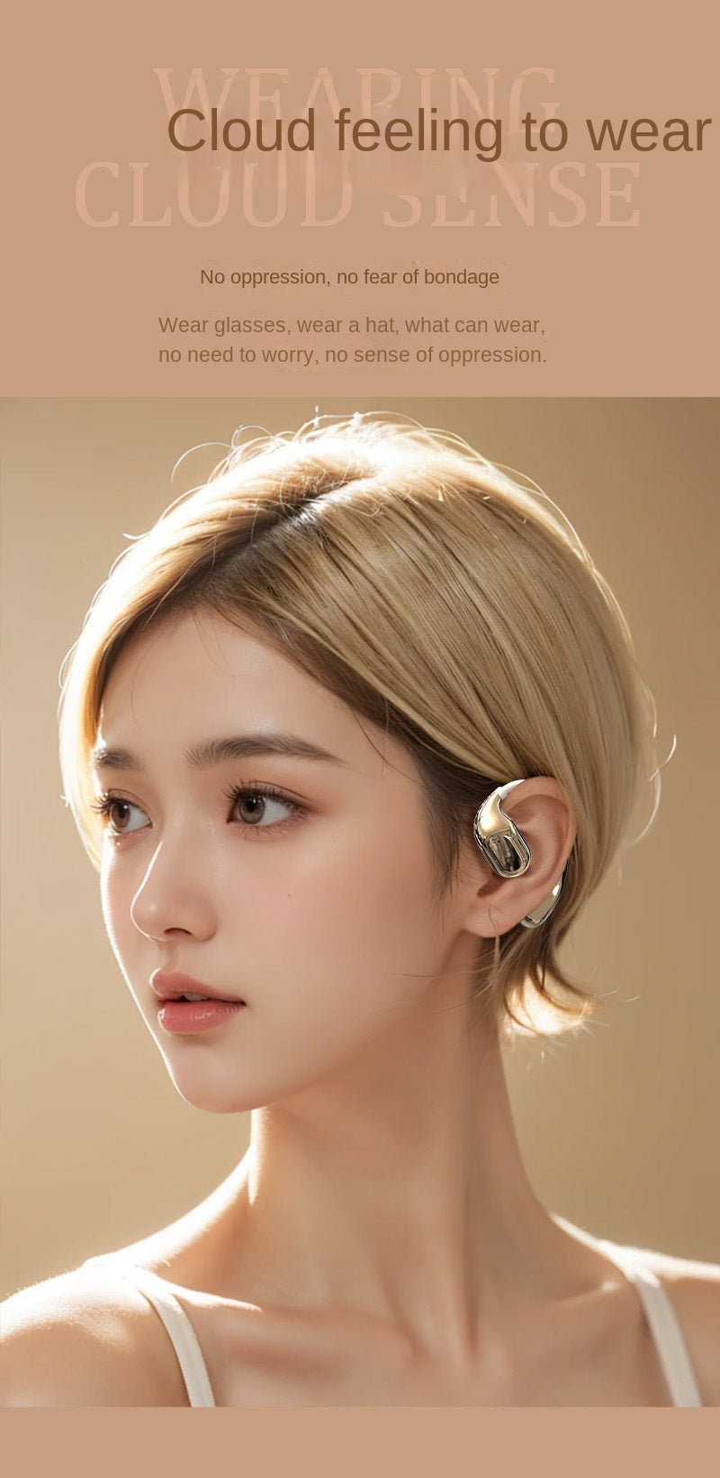 Accessories New ear-hanging wireless bluetooth headset, noise reduction, open non-ear high sound quality, long battery life