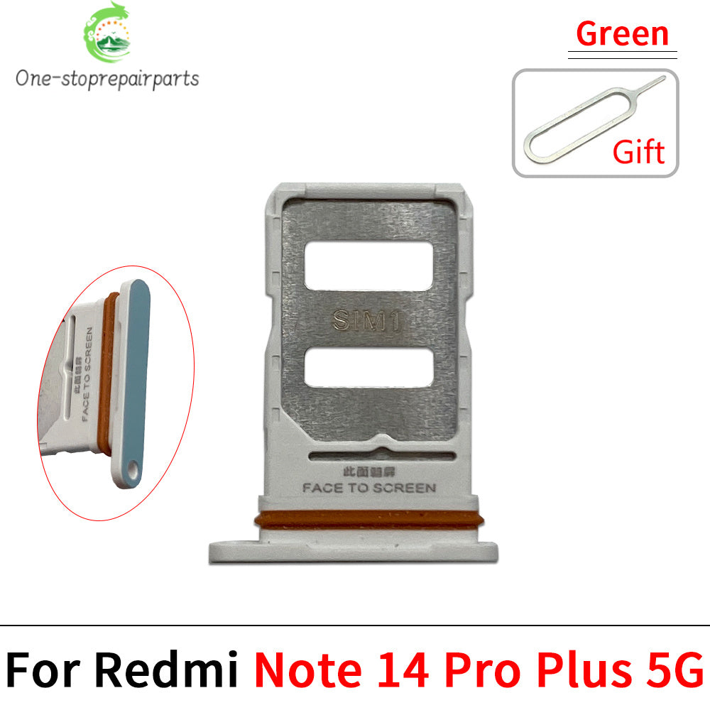 New SIM Card Slot SD Card Tray Holder Adapter For Xiaomi Redmi Note 14 Pro Plus 4G 5G  Xiaomi  Xiao mi phone repair parts