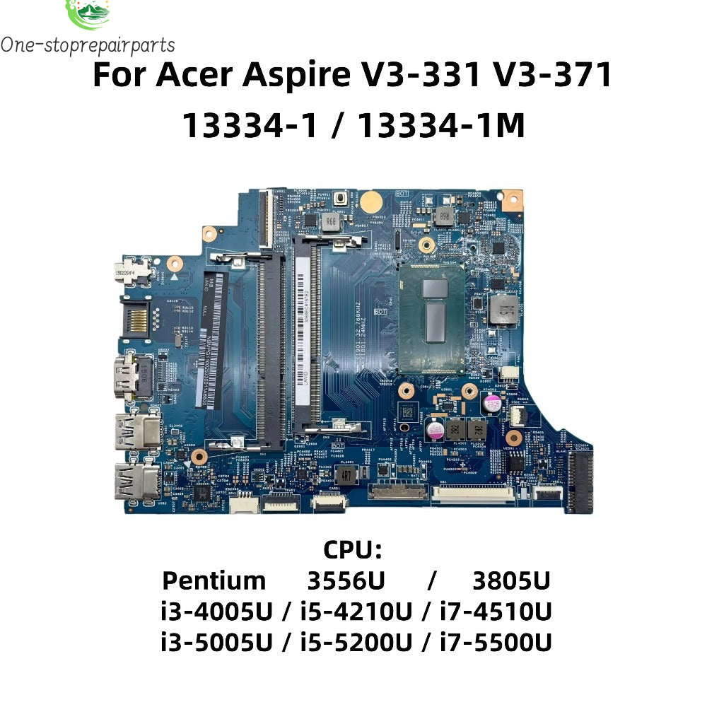 13334-1 13334-1M For Acer Aspire V3-331 V3-371 TMP236 MS2392 Laptop Motherboard With i3-4005U i5-5200U i7-5500U CPU NBMPG11001 Acer laptop repair parts