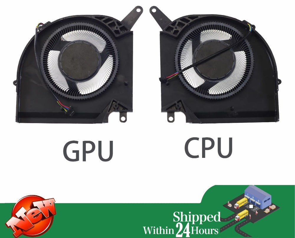 Laptop CPU GPU Cooling Fan DC12V 0.6A 4-Pin for Gigabyte Aorus 15X ASF X5PASF RTX 4070 Gigabyte laptop repair parts