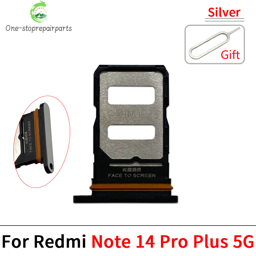 New SIM Card Slot SD Card Tray Holder Adapter For Xiaomi Redmi Note 14 Pro Plus 4G 5G  Xiaomi  Xiao mi phone repair parts