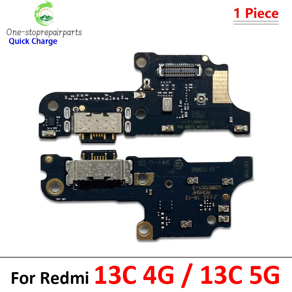 50Pcs, For Xiaomi Redmi 9A 9 9C 9T 8 8A 10C 10 10A 12 12C 13C 13 4G 5G USB Charger Dock Connector Charging Port Mic Flex Cable  Xiaomi  Xiao mi phone repair parts
