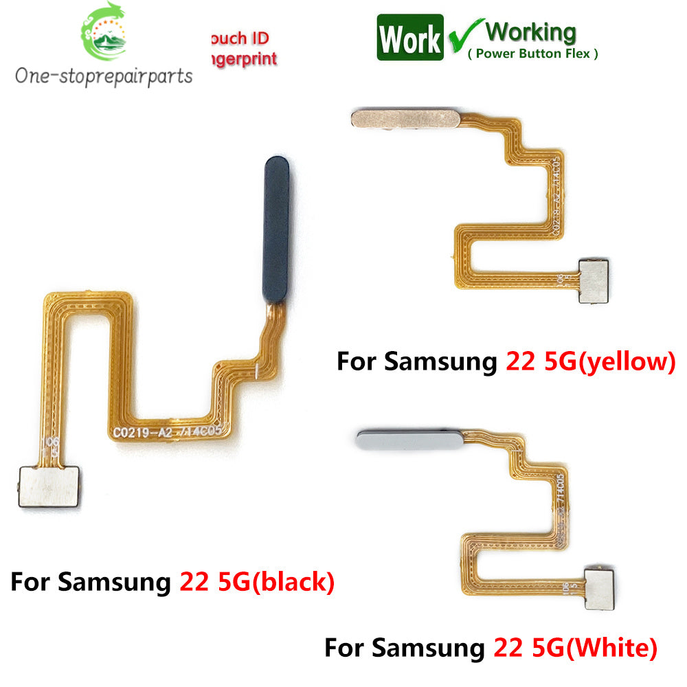 10Pcs, New For Samsung A12 A22 A32 4G 5G Fingerprint Sensor Home Return Key Menu Button Flex Ribbon Cable Samsung phone repair parts