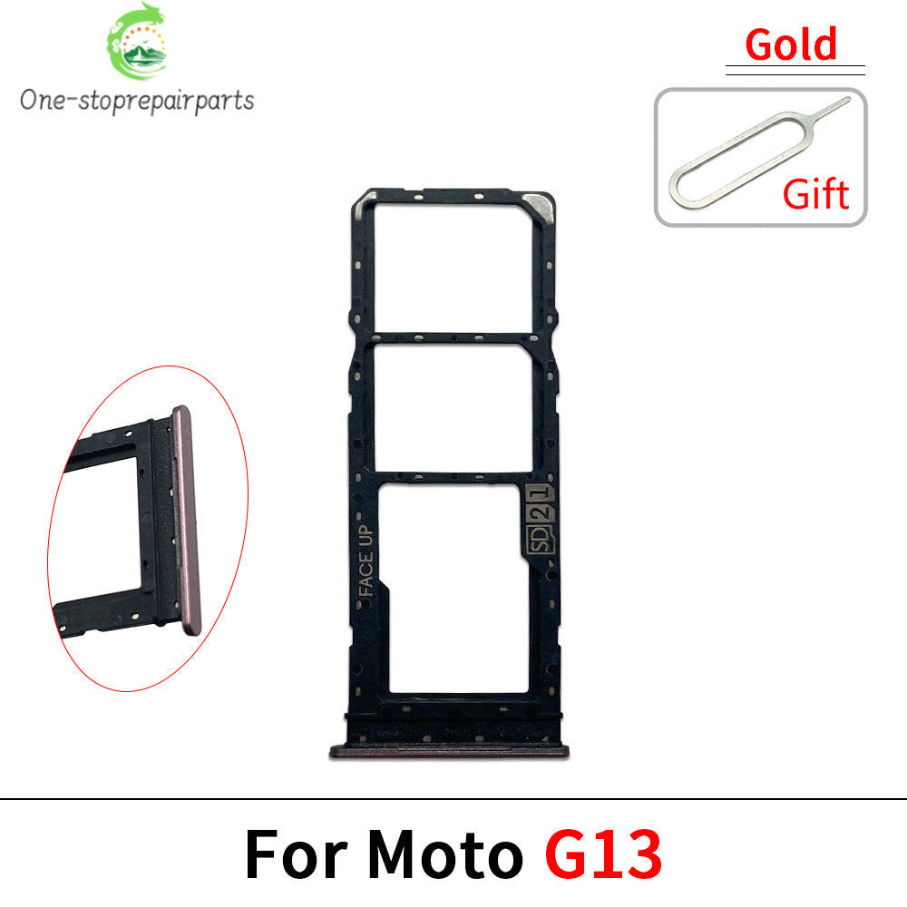 Micro Nano SIM Card Holder Tray Slot Holder Adapter Socket For Motorola Moto G13 G23 G53 G73 G84 Motorola phone repair parts