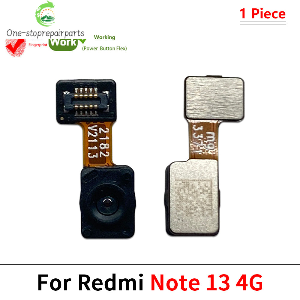 New For Xiaomi Redmi Note 13 Pro Plus 4G 5G Home Button Fingerprint Sensor Flex With Power Key Button Flex Cable  Xiaomi  Xiao mi phone repair parts
