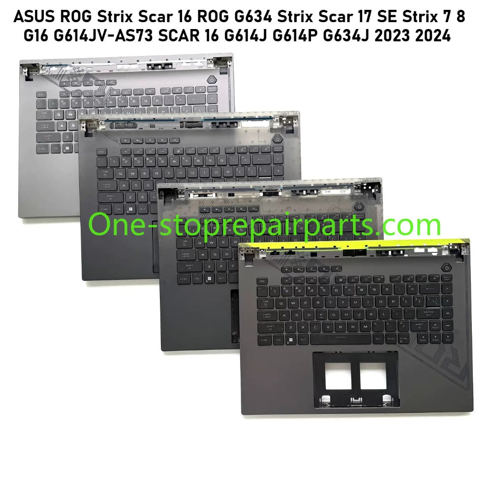 Upper top case keyboard assembly for ASUS ROG Strix Scar 16 ROG G634 Strix Scar 17 SE Strix 7 8 G16 G614JV-AS73 SCAR 16 G614J G614P G634J 2023 2024 year Palmrest keyboard assembly ASUS laptop repair parts