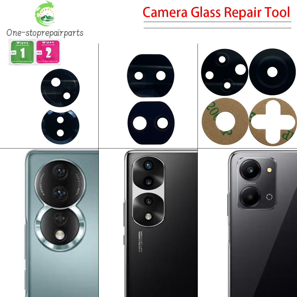 Camera Glass For Huawei Honor X5 X6 X6s X6A X6B X7 X7A X7B X8 X8A X8B X9 X9A X9B 4G 5G Rear Back Camera glass Lens With Adhesive Huawei phone repair parts