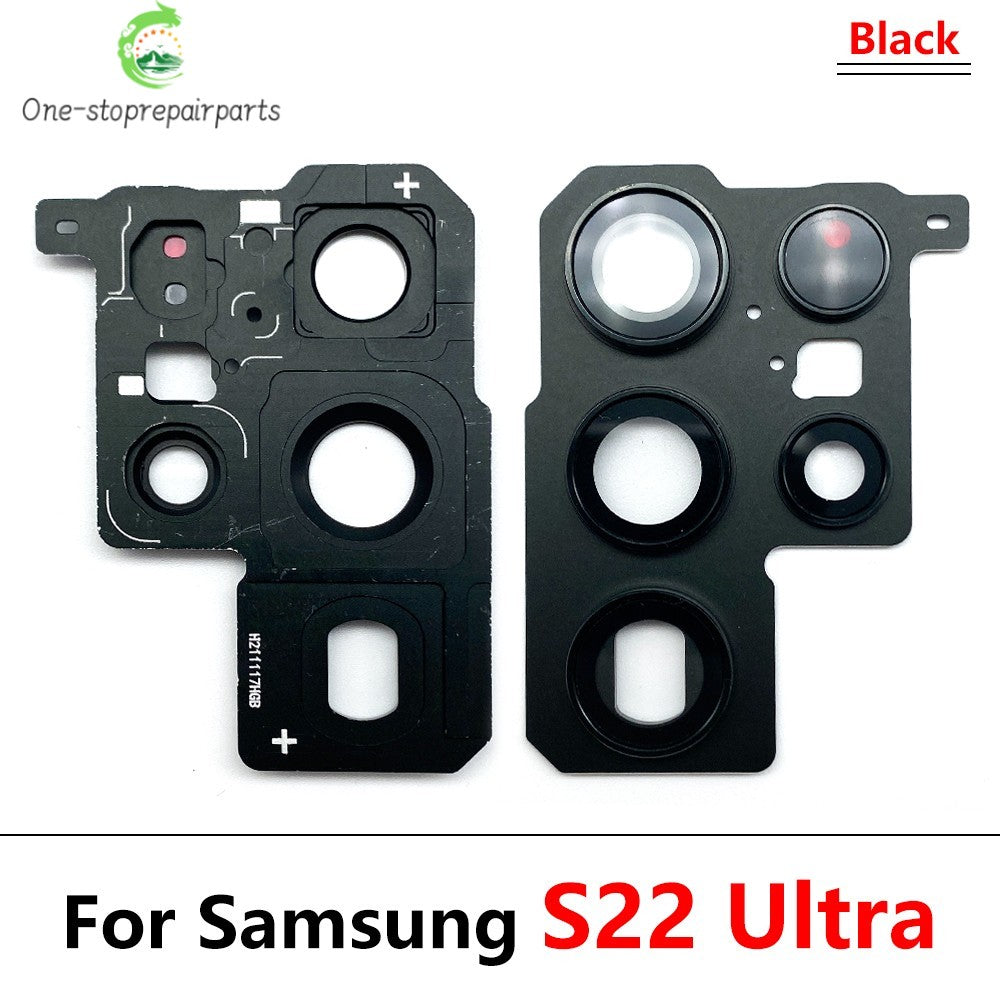 New Rear Camera Glass Lens Cover With Frame Holder For Samsung S20 S21 S22 S23 S24 S25 Plus Ultra 4G 5G Replacement Parts Samsung phone repair parts
