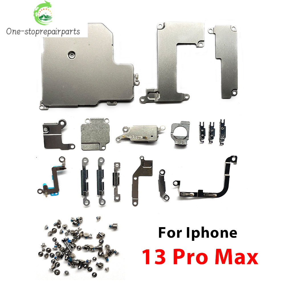 Full Inside Small Metal Holder Bracket Shield Plate Set Kit Full Screws Waterproof For iPhone 11 12 13 14 15 Pro Max 14 Plus iPhone phone repair parts