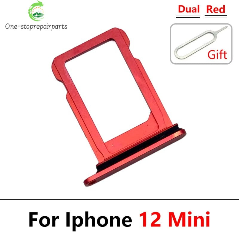 New For iPhone 12 Pro 12Pro Max Mini Dual SIM Card Tray Slot Holder Adapter Accessories iPhone phone repair parts