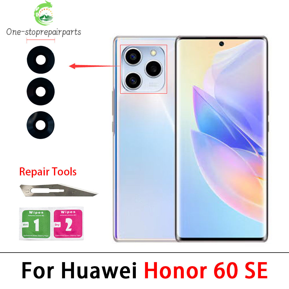 Rear Back Camera Glass Lens For Huawei Honor 50 60 70 80 90 Pro Se Lite 4G 5G With Adhesive Huawei phone repair parts