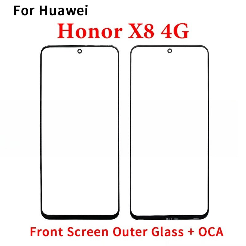 New GLASS + OCA LCD Front Outer Lens For Huawei Honor X5 X6 X6s X6A X6B X7 X7A X7B X8 X8A X8B X9 X9A X9B 4G 5G Touch Screen Huawei phone repair parts