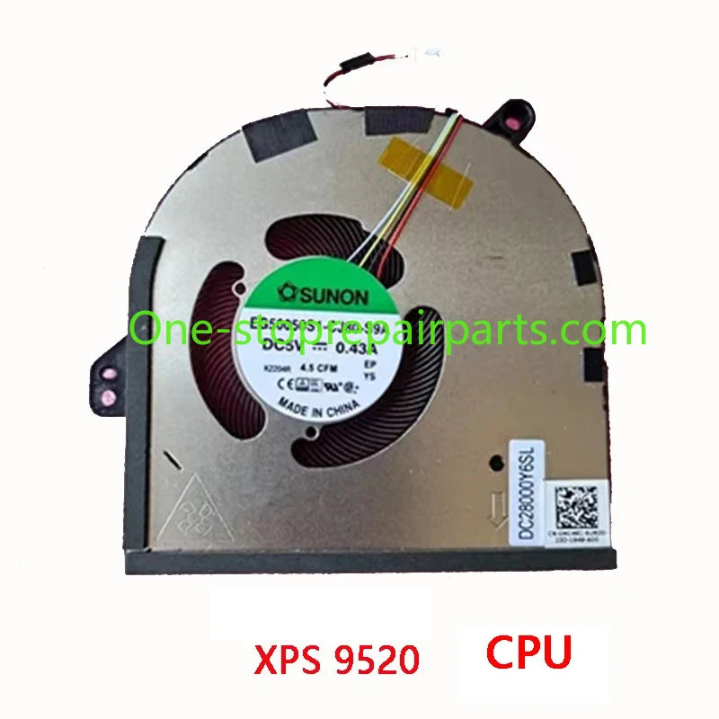 New Original LAPTOP CPU GPU Cooling Fan for DELL XPS 15 9500 9510 9520 Precision 5550 5560 5570 Dell laptop repair parts