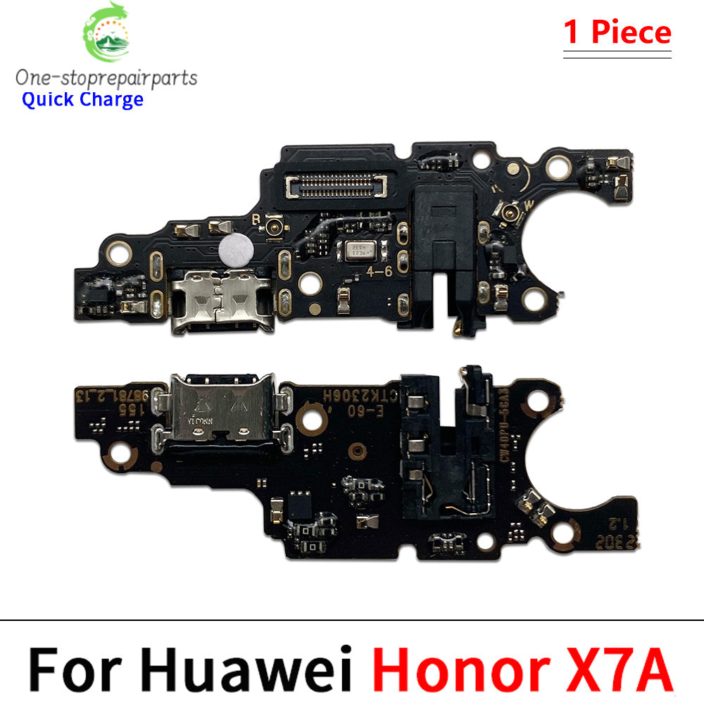 10Pcs, USB Charge Port Jack Dock Connector Charging Board Flex Cable For Huawei Honor X6 X6A X7 X7A X7B X8 X8A X8B X9A X9B 4G 5G Huawei phone repair parts