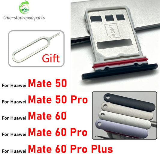 SIM Card Tray Slot Holder Adapter Accessories For Huawei Mate 50 60 Pro Plus 4G 5G Huawei phone repair parts
